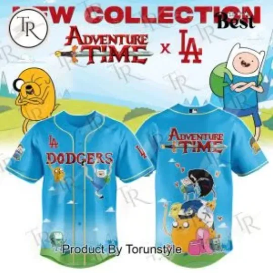 L.A. D0dg*rs x Adventure Time 2025 Jersey, Gift For Fans, Christmas Gift