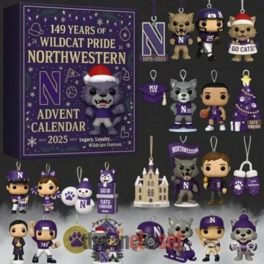 Discover HOT!! Northwestern Team 149th Anniversary Advent Calendar 2025 Gift
