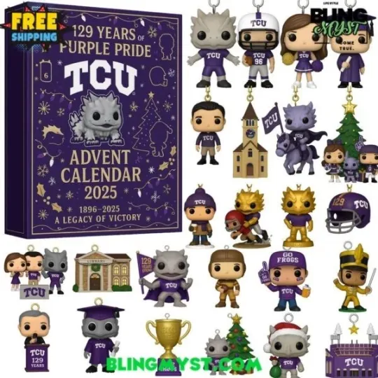 Discover HOT!! TCU Football Team 129th Anniversary Limited Advent Calendar Gift