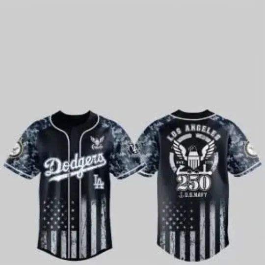 L.A. D0dg*rs US Navy 250th 2025 Jersey, Gift For Fans, Christmas Gift