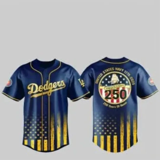 L.A. D0dg*rs US Navy 250th Birthday Jersey, Gift For Fans, Christmas Gift