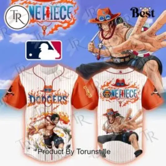 L.A. D0dg*rs x One Piece Ace 2025 Jersey, Gift For Fans, Christmas Gift