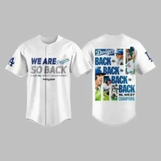 Discover L.A. D0dg*rs We Are So Back 2025 NL West Jersey, Gift For Fans, Christmas Gift