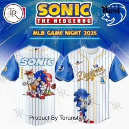 Discover L.A. D0dg*rs x Sonic Game Night 2025 Jersey, Gift For Fans, Christmas Gift