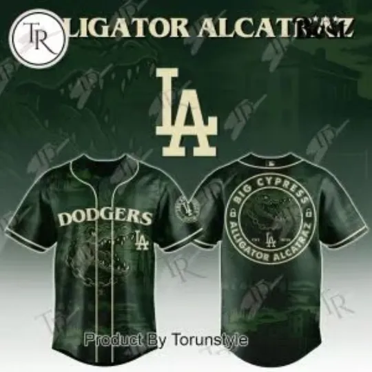 Discover L.A. D0dg*rs x Big Cypress Alligator 2025 Jersey, Gift For Fans, Christmas Gift