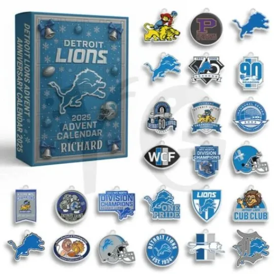 Detroit Lions Anniversary Christmas Advent Calendar