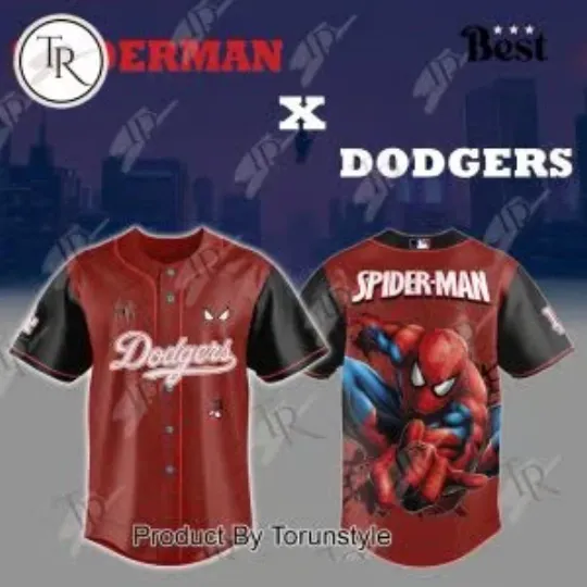Discover L.A. D0dg*rs x Sp!d3rman 2025 Jersey, Gift For Fans, Christmas Gift