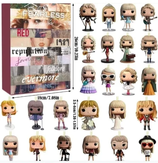 Discover Pop Music-Themed 24-Day Advent Calendar,Hanging Christmas Collectibles