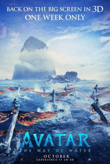 Discover Avatar: The Way of Water Movie Poster, Vertical Dual-Sided Original Re-Release