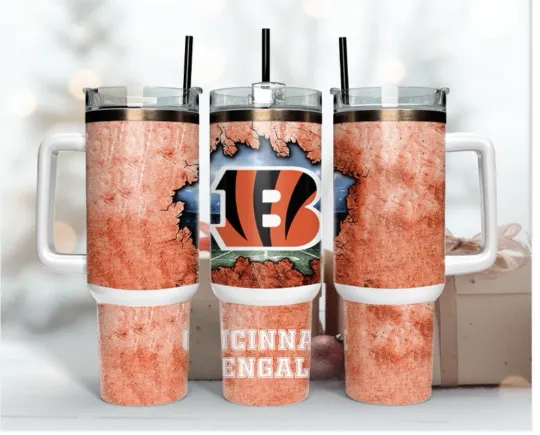 Cincinnati Bengals 40oz Tumbler with Handle