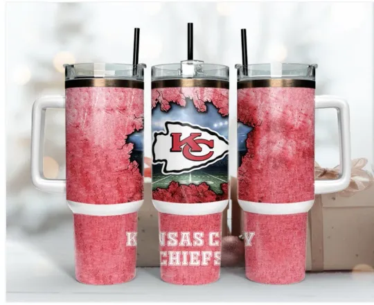 Kansas City Chiefs Football 40oz Tumbler with Handle