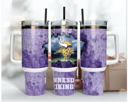 Minnesota Vikings Football 40oz Tumbler with Handle