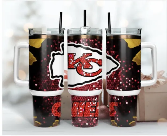 Kansas City Chiefs Football 40 oz Tumbler with Handle