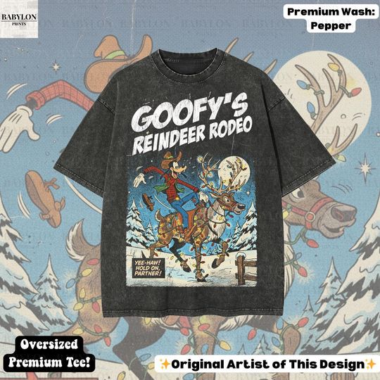 Discover Oversized Goofy Christmas Shirt: Vintage Disney Christmas Shirt, Goofy Christmas gift, Christmas Family Shirt, Disneyworld Christmas gifts