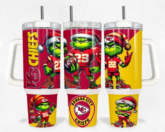 Kansas City Chiefs Football 40oz Tumbler with Handle