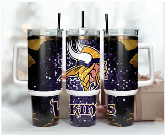 Minnesota Vikings 40oz Tumbler with Handle