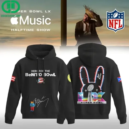 Discover B@d Bunny Here For The Benito Bowl 3D Hoodie, Gift For Fans, Christmas Gift