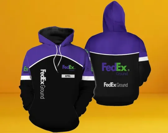 Custom Name FedEx Ground 3D Hoodie for Delivery Driver, Gift For Fans, Christmas Gift