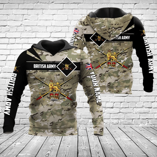 Discover Custom Name British Army 3D Hoodie, Gift For Fans, Christmas Gift