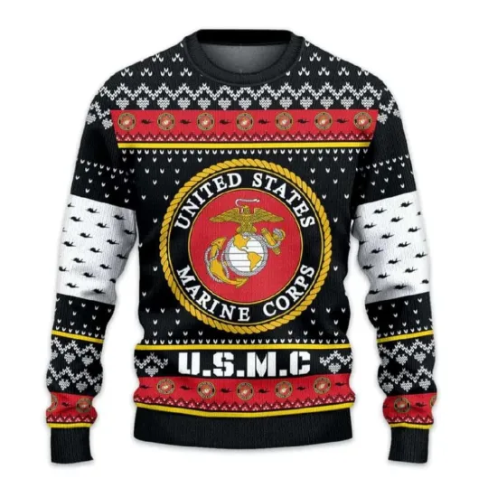 Discover US MARINES 250th Years Of Service Ugly Christmas Sweater
