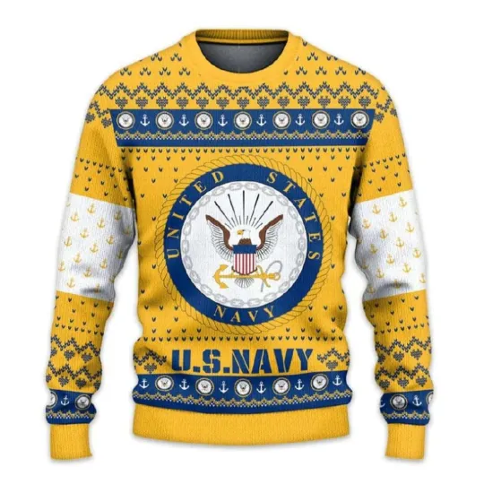 Discover United States NAVY 250th Years Of Service Ugly Christmas Sweater