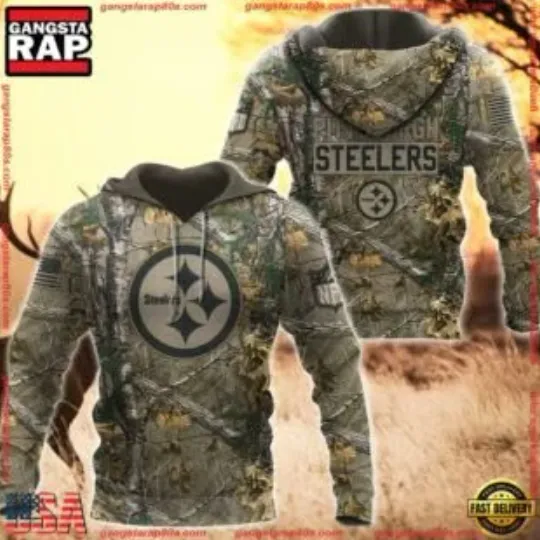Discover football  S.t.eelers  Hunting Camo 3D Hoodies, Gift For Fans, Christmas Gift
