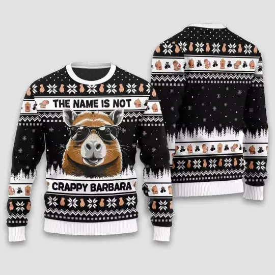 Discover The Name Is Not Crappy Barbara Ugly Christmas Sweater