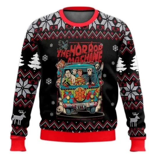 Discover The Horror Machine Ugly Christmas Sweater