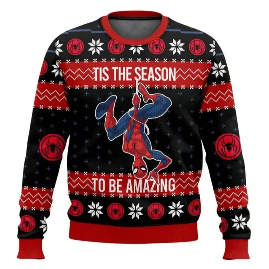 Discover Tis The Season To Be Amazing Spider-man Ugly Christmas Sweater
