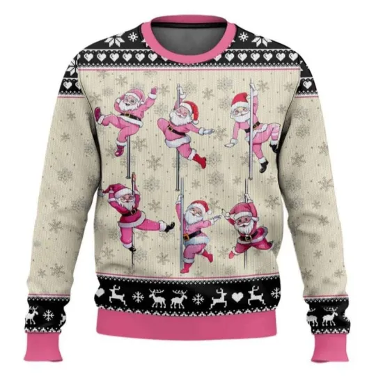 North Pole Dancer Santa Funny Ugly Christmas Sweater