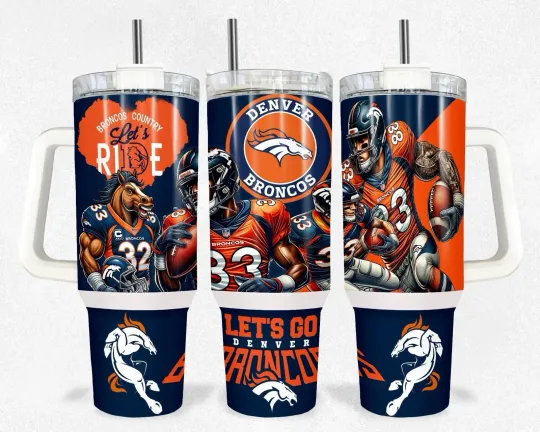 Denver Broncos 40 oz Tumbler with Handle