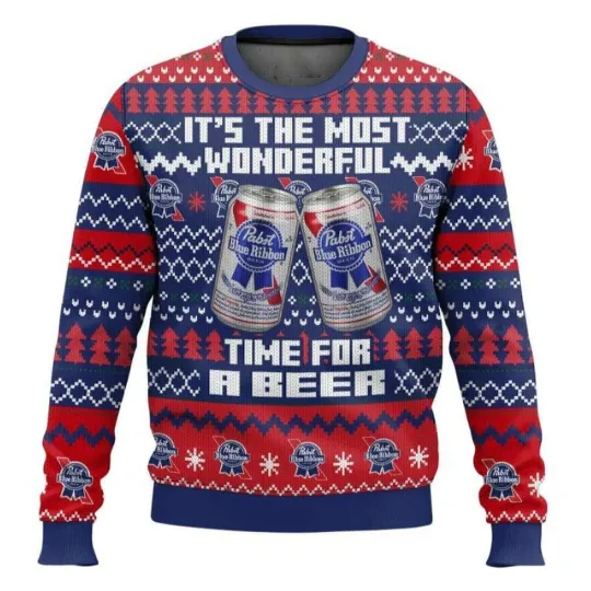 It’s The Most Wonderful Time For A Pabst Blue Ribbon Ugly Christmas Sweater