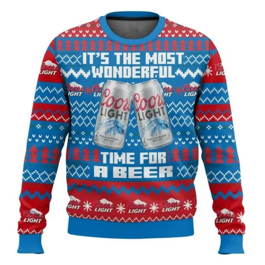 Discover It’s The Most Wonderful Time For A CCOORS Light Ugly Christmas Sweater