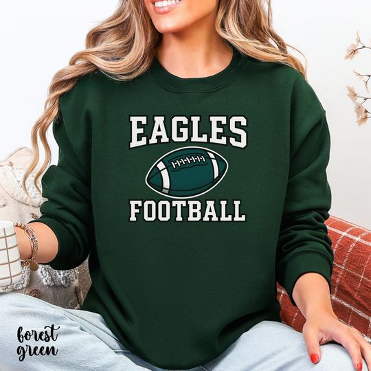 Discover Eagles Football Sweatshirt, Gameday Tailgate Sweater