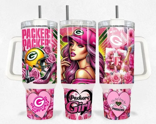 Discover Green Bay Packers Girl 40 oz Tumbler with Handle