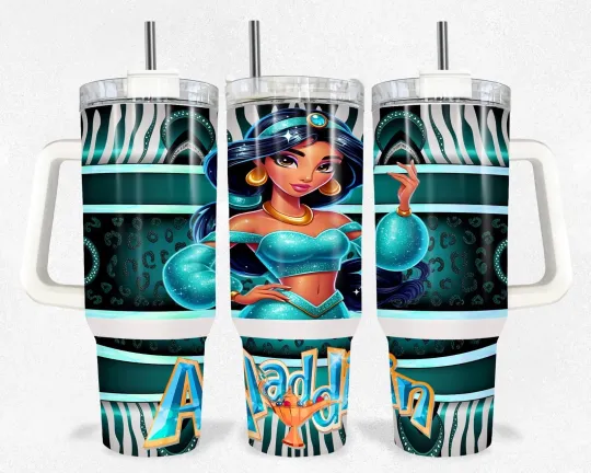 Princess Jasmine Aladdin 40oz Tumbler with Handle