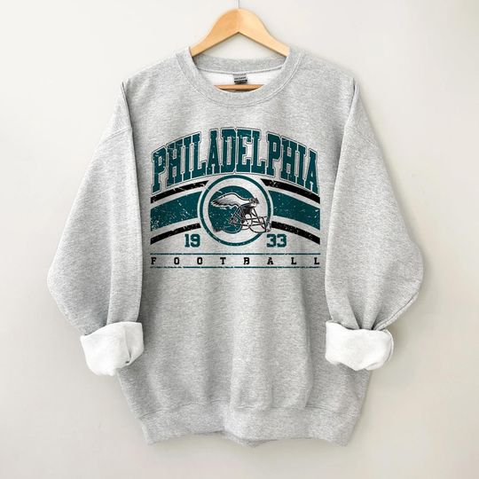 Discover Philadelphia Football Sweatshirt, Eagles Football Crewneck Sweatshirt, Trendy Fan Shirt, Womens Football Shirt, Philly Football Sweatshirt