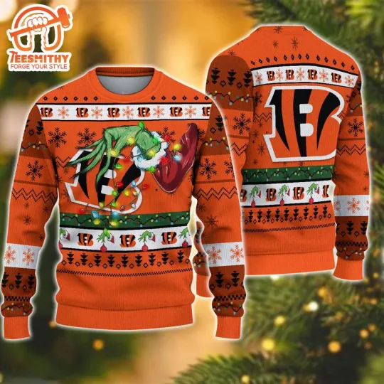 Discover football Cincinnati Bengal1 funny character Christmas Ugly Sweater For Fans