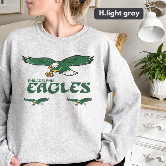 Discover Vintage Philadelphia Eagles Sweatshirt, Retro Football Crewneck