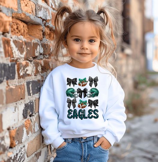 Discover Philadelphia Eagles Toddler Sweatshirt: Coquette Football Style