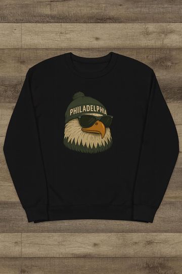 Discover Retro Philadelphia Eagles Sweatshirt: Organic Cotton Football Crewneck
