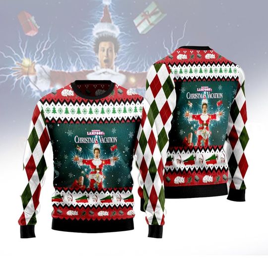 Discover Christmas Vacation Ugly Sweater, Griswold Family Shirt, 90s Movie Pullover, Holiday Crewneck, Xmas Gift For Kid Adult