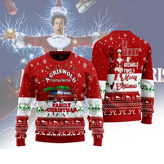 Christmas Vacation Ugly Sweater, Funny Xmas Movie Sweatshirt, Griswold Tree Farm Shirt