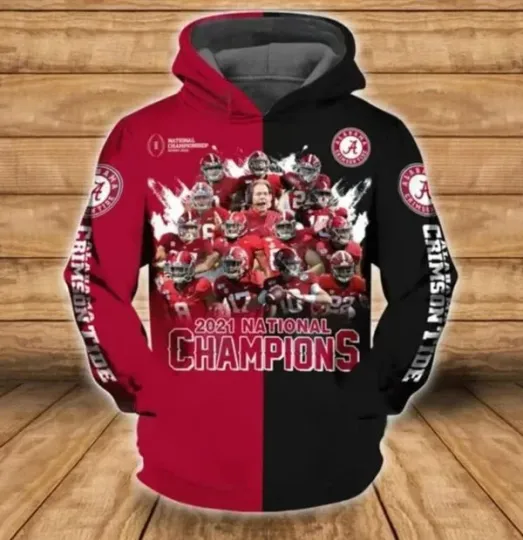 Discover Ala!bama Crim.son Ti@de 10 football Fan Gift 3D Hoodie