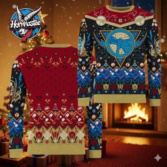 Thor Santa Marvel 3D Ugly Sweatshirt