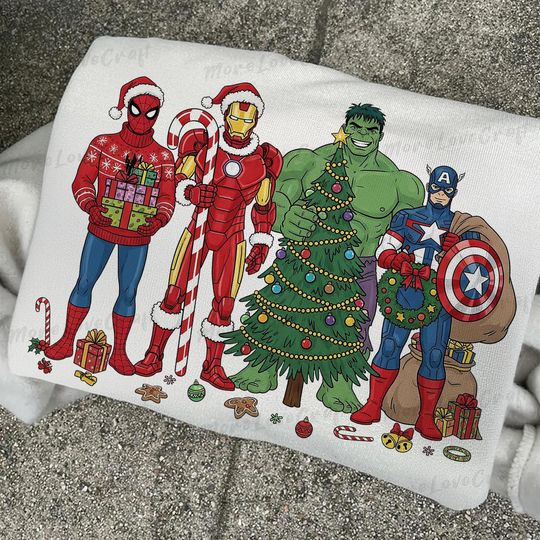 Discover Superhero Christmas PNG: Funny Christmas Characters (Digital File