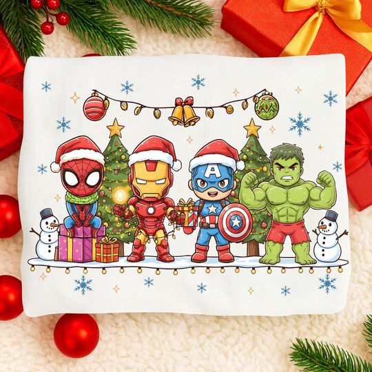 Discover Retro Super Christmas Png: Superhero Png, Christmas Movies Png, Kids Christmas Shirt Design, Digital Download