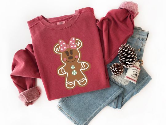 Discover comfort colors lightweight sweatshirt mouse gingerbread shirt gingerbread sweater disney christmas gingerbread sweatshirt disney gingerbread
