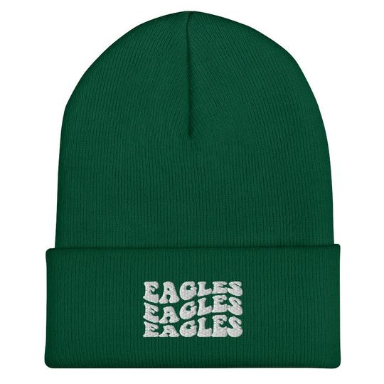 Discover Eagles Wavy Cuffed Beanie - Embroidered