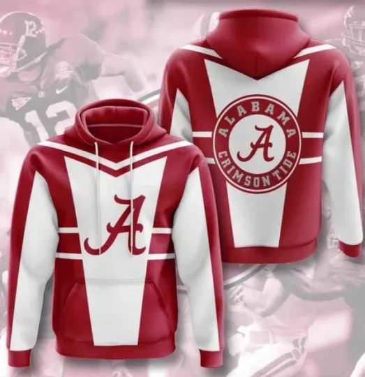 Discover Sports American Football NCAAF Ala@bama Crim!son Tide USA 69 Hoodie 3D